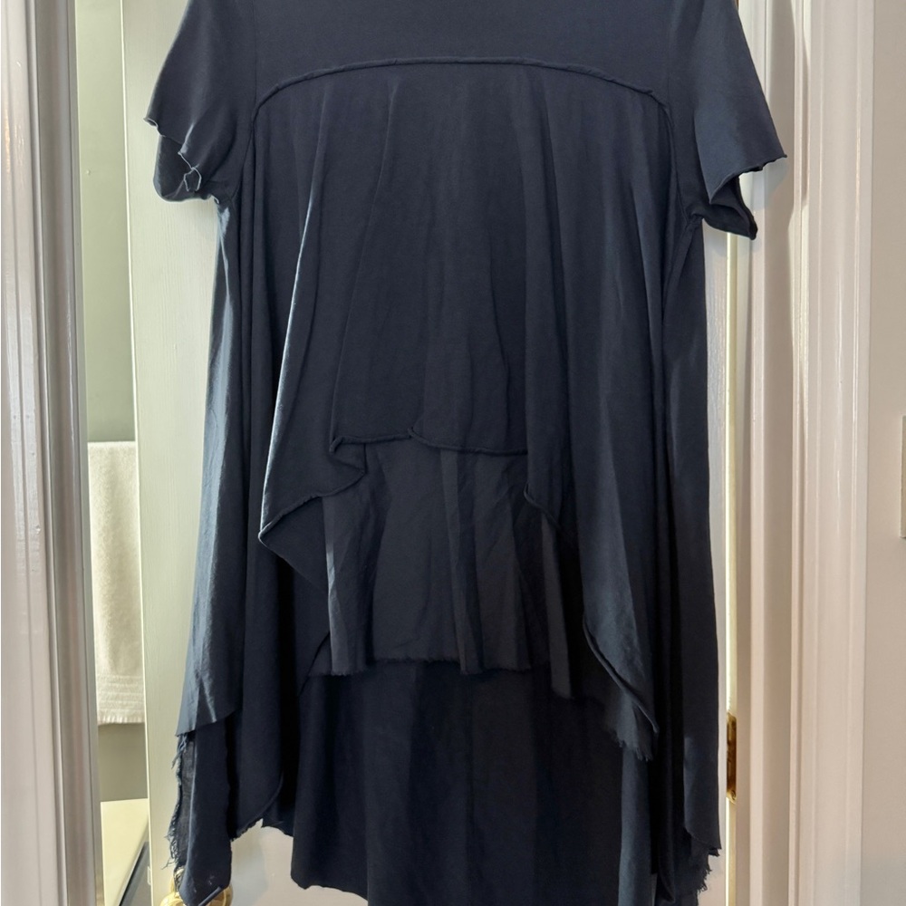 Elegant Navy Asymmetrical Top